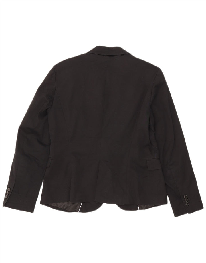 Zara Veste Blazer 1 Bouton Femme UK 18 XL Noir