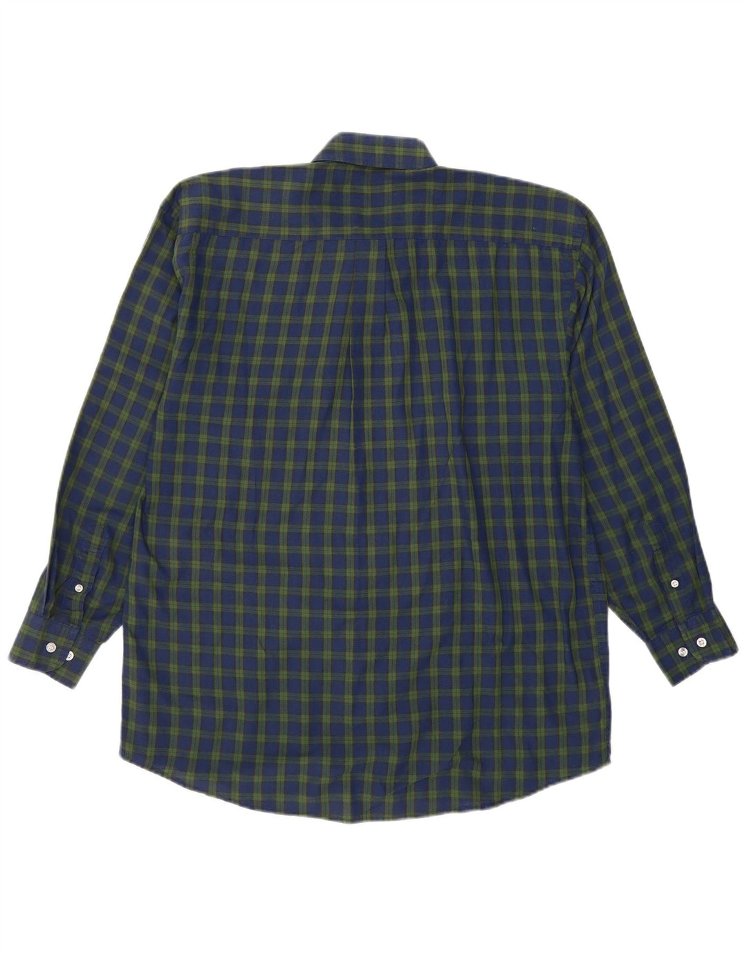Chemise Homme Vintage Grand Carreau Bleu Marine