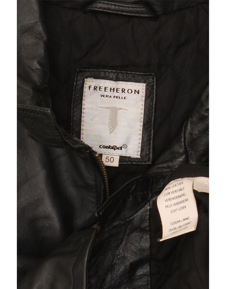 CONBIPEL Veste en cuir Free Heron pour homme IT 50 Large cuir noir