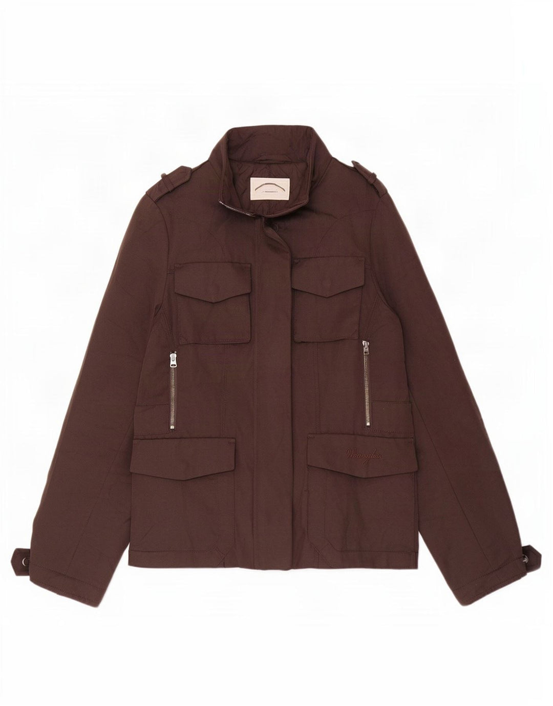 Wrangler Veste Militaire Femme UK 18 XL Marron Polyester