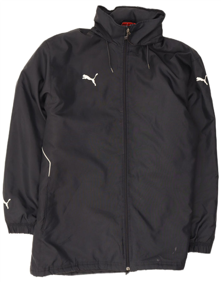 Puma Imperméable à capuche pour homme UK 42 XL Bleu marine Polyester