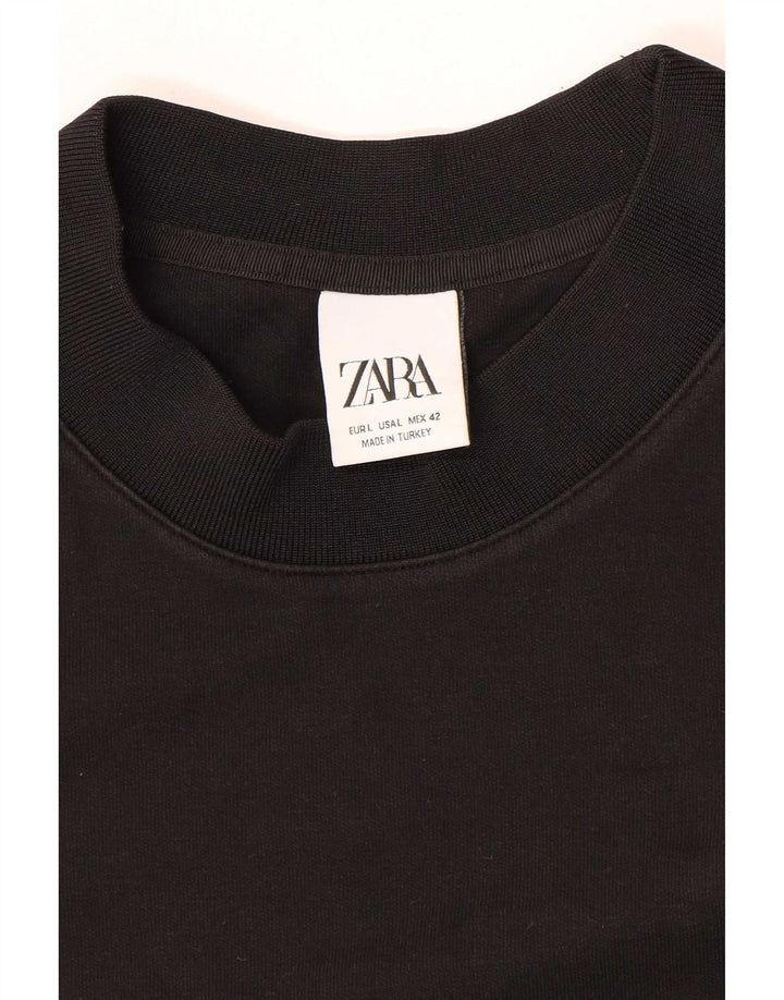 Zara T-Shirt Homme Haut Large Noir