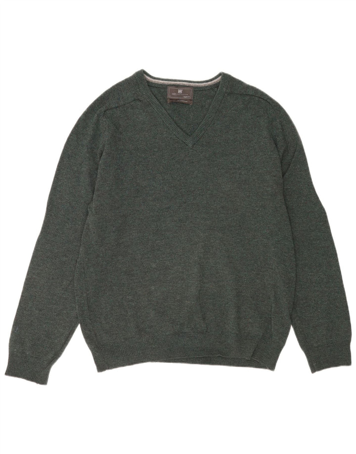Marks & Spencer Pull surdimensionné à col en V pour femme UK 16 Large Vert