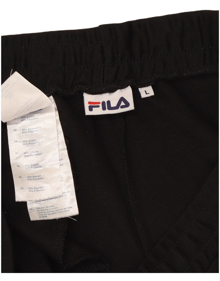 Fila Pantalon de Survêtement Homme Large Noir Coton