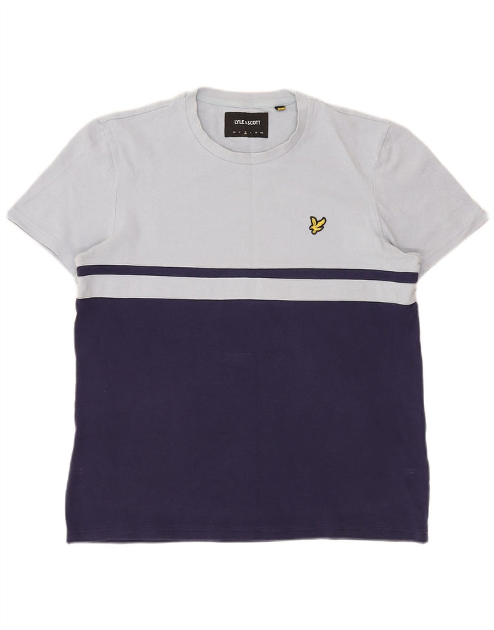 Lyle & Scott T-Shirt Homme Bleu Marine Moyen Coton Colorblock