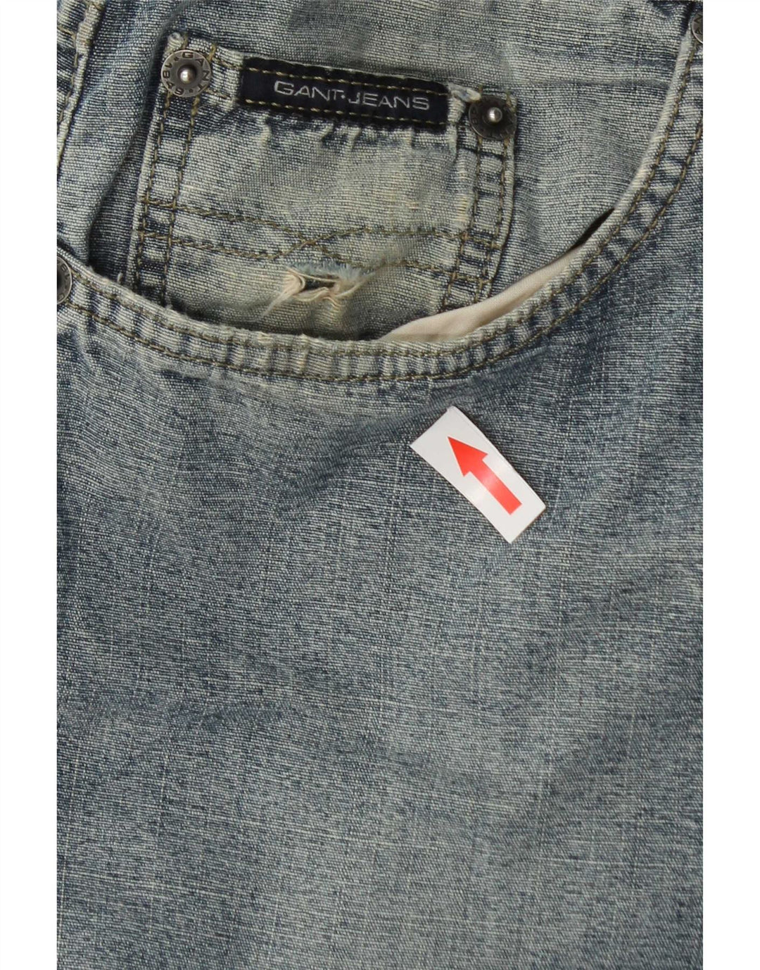 Gant Jean droit W34 L31 bleu coton homme