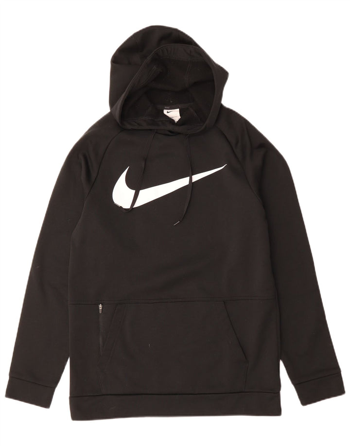 Nike Pull à capuche graphique Therma-Fit pour homme Taille S Noir Polyester