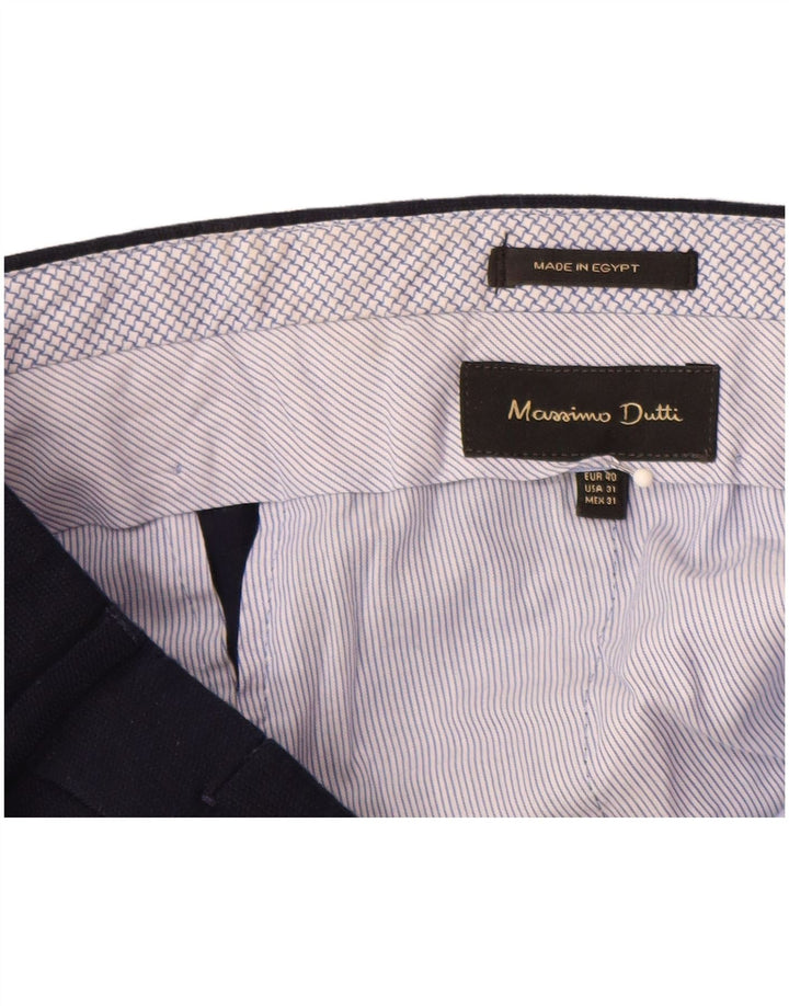 MASSIMO DUTTI Pantalon de costume droit pour homme EU 40 Medium W31 L32 Bleu marine