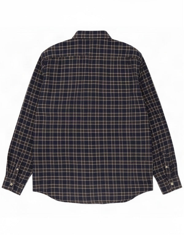 Carrera Chemise en flanelle coupe régulière pour homme 2XL Coton à carreaux bleu marine