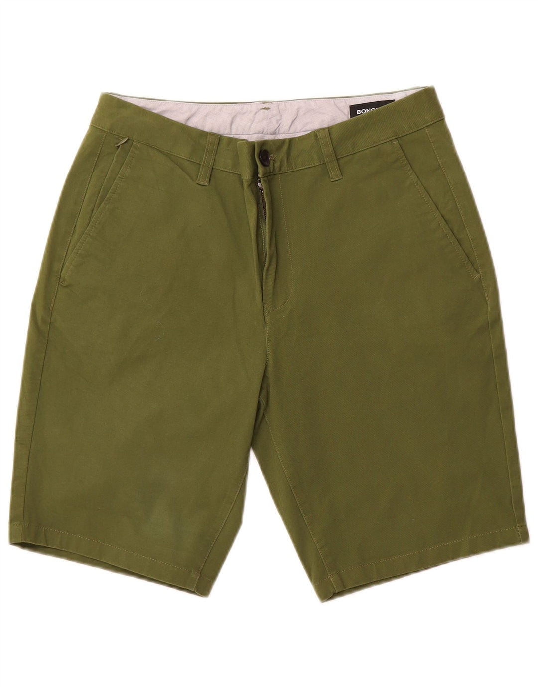 BONOBOS Short Chino Homme W31 Coton Vert Moyen