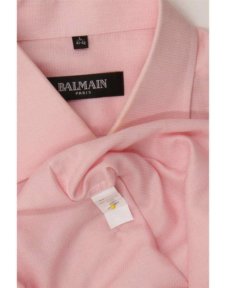 Balmain Chemise Homme Taille 41/42 Grand Coton Rose