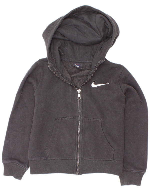 Nike Garçon Zip Sweat à capuche 6-7 ans Grand Noir Coton
