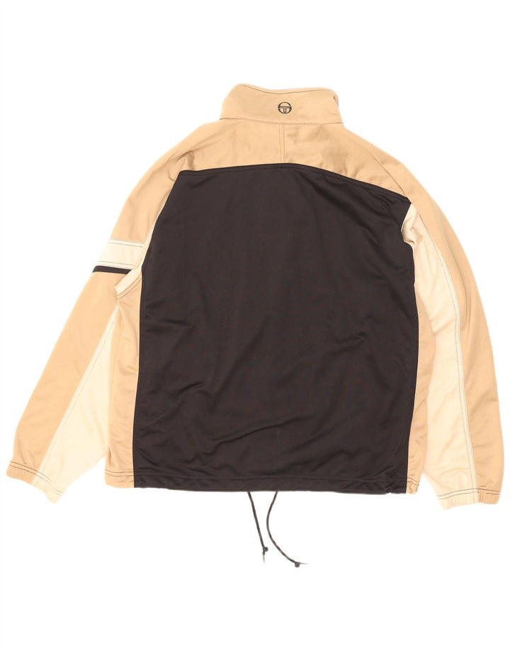 Sergio Tacchini Veste de survêtement pour homme XL Noir Colourblock