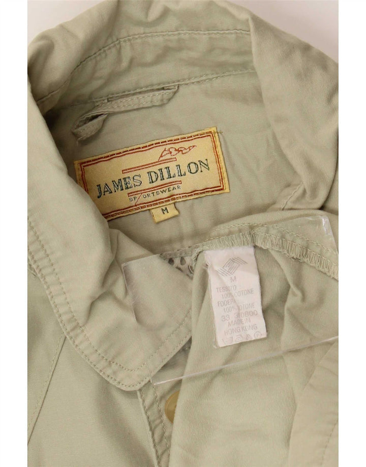 James Dillon Veste utilitaire pour homme UK 38 Coton beige moyen