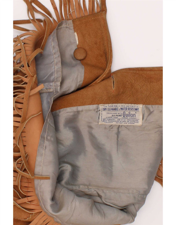 Quilon Veste Western en Daim Garçon 5-6 Ans Beige