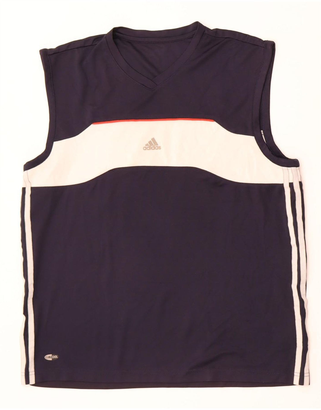 Adidas Hommes Climacool Débardeur Bleu Marine Moyen Colorblock Polyester