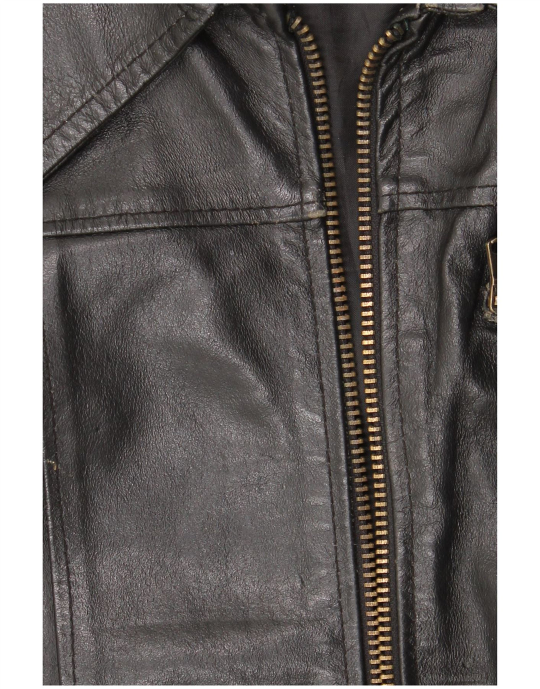 Veste en cuir femme vintage UK 18 XL Cuir Noir