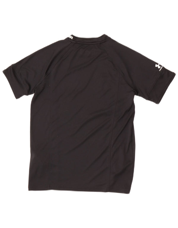Under Armour Heat Gear Graphic T-Shirt Top 13-14 Ans XL Noir