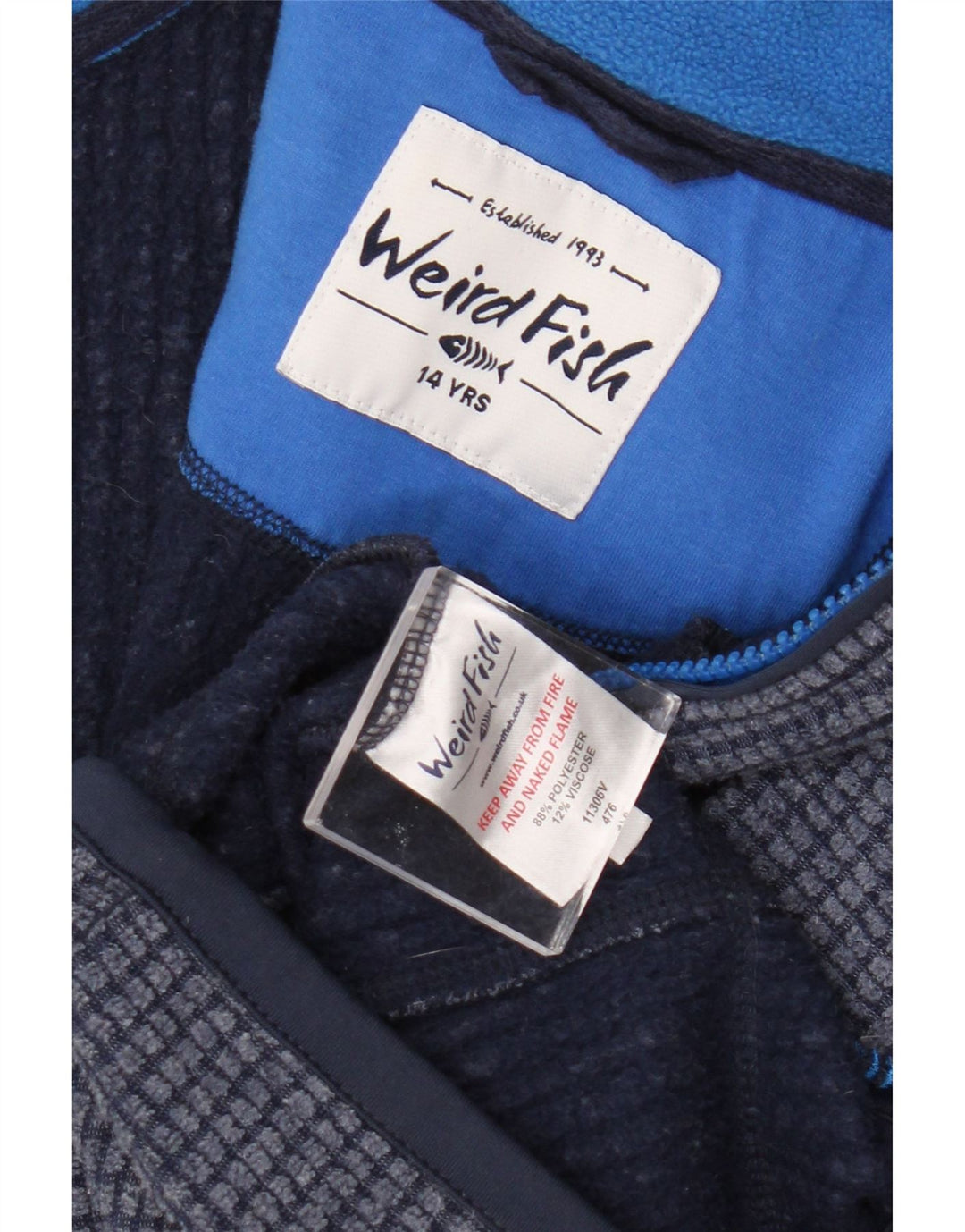 Weird Fish Veste de Survêtement Garçon 13-14 Ans Bleu Marine Polyester