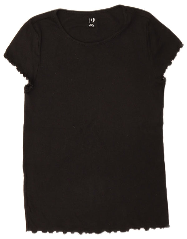Gap Womens Tall T-Shirt Top UK 14 Moyen Noir