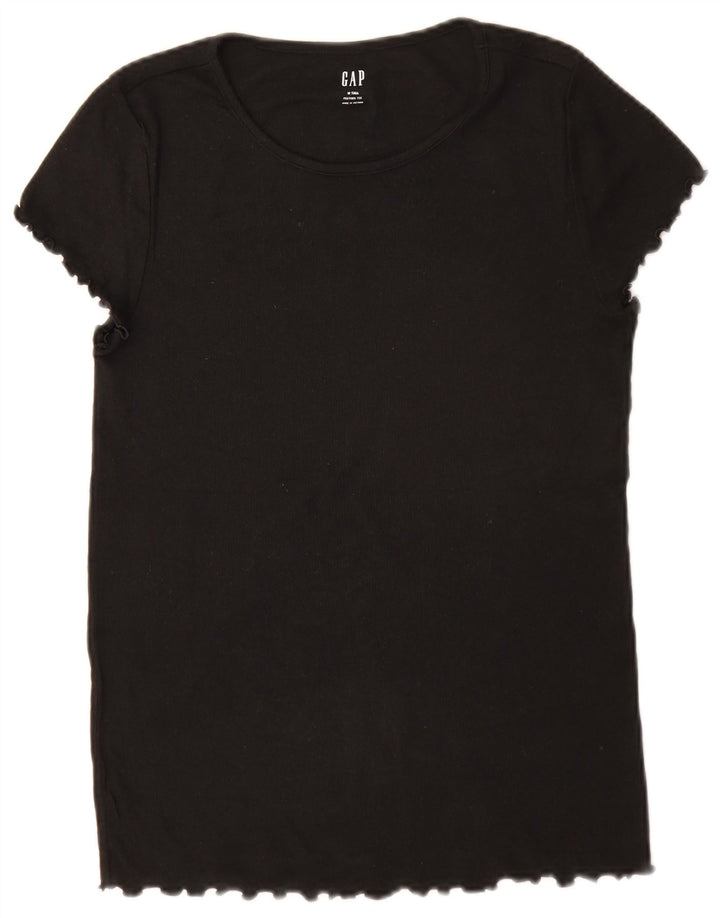 Gap Womens Tall T-Shirt Top UK 14 Moyen Noir