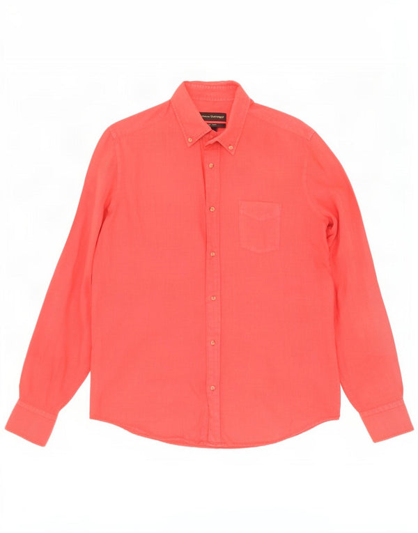 Massimo Dutti Chemise Homme Lin Rouge Moyen