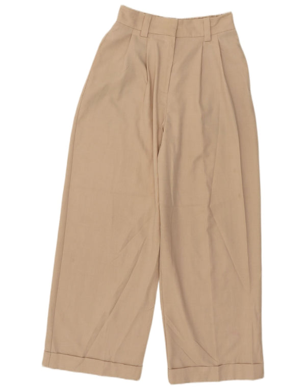 Topshop Pantalon chino taille haute pour femme UK 8 Small W27 L27 Beige