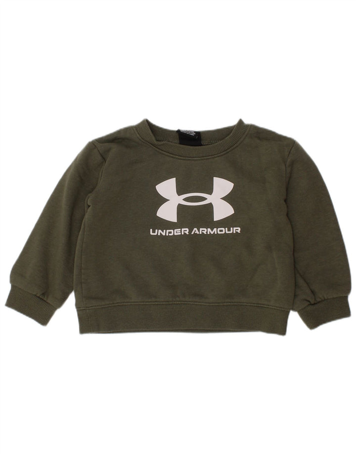 UNDER ARMOUR Sweat-shirt graphique pour bébé garçon 12-18 mois Kaki Coton