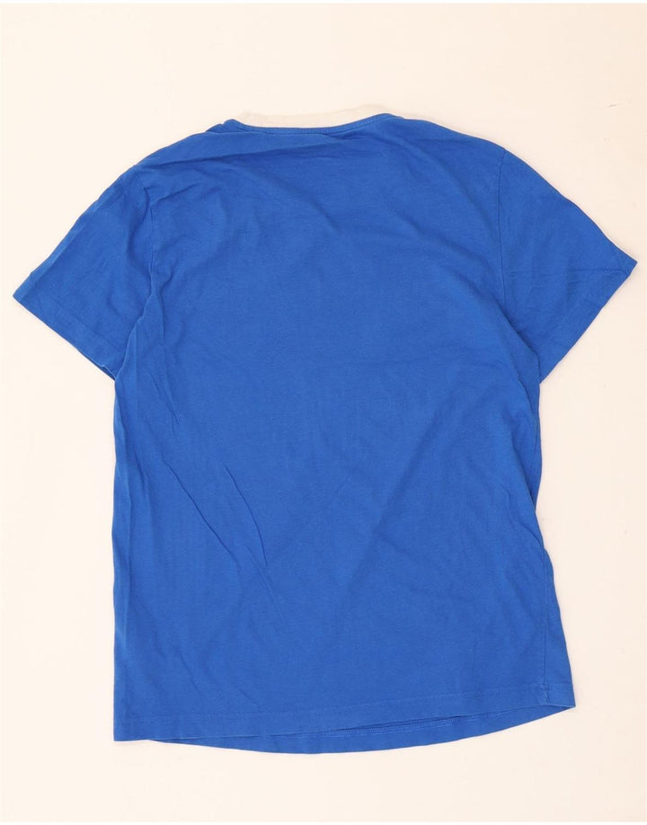 Adidas T-Shirt Femme Top UK 12/14 Bleu Moyen Coton