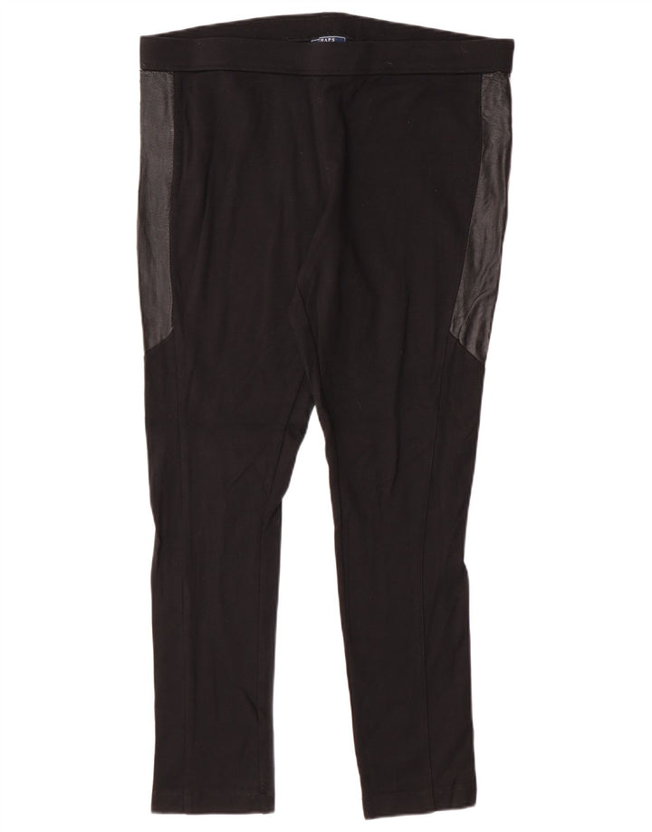 Chaps Leggings Femme UK 46 Large Noir Colorblock Viscose