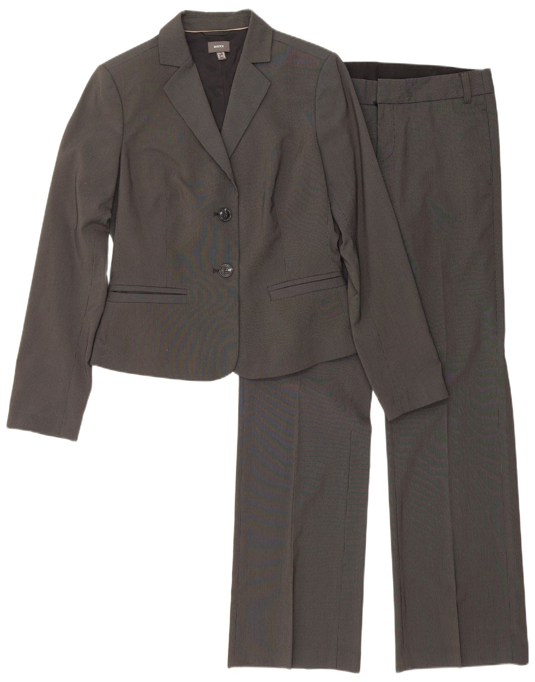 Costume 2 pièces Mexx pour femme à 2 boutons UK 12 Medium W30 L33 Gris à fines rayures