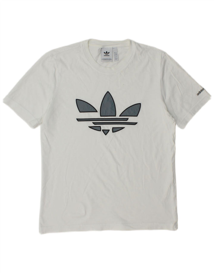 ADIDAS T-shirt graphique pour hommes, petit, blanc