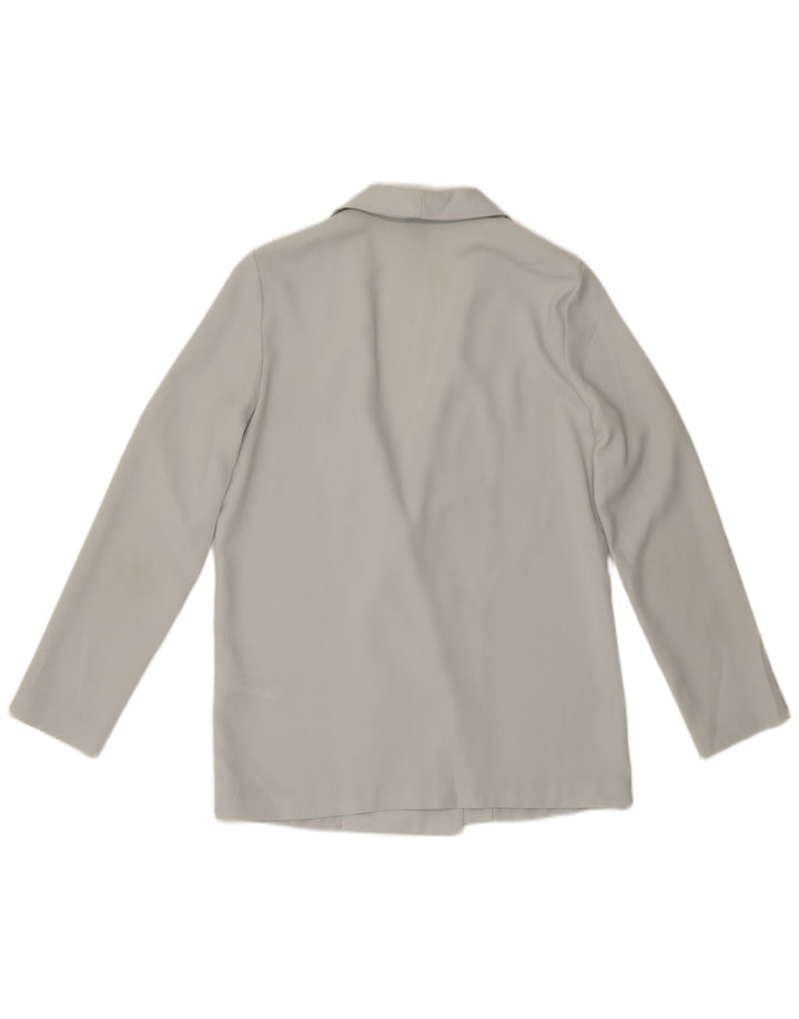 Topshop Veste Blazer Double Boutonnage Femme UK 10 Petit Gris Polyester