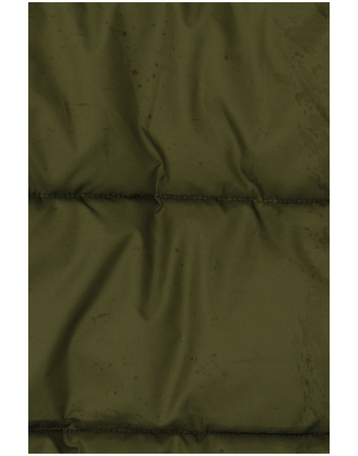 ELLESSE Veste matelassée à capuche pour homme UK 36 Small Vert Polyester