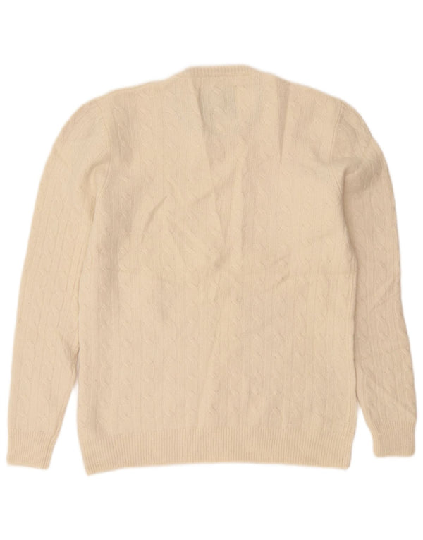 Jack Wills Pull à col rond pour femme UK 18 XL en laine blanc cassé