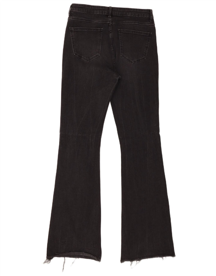 Zara Jean évasé taille haute pour femme EU 40 Medium W30 L34 Coton noir