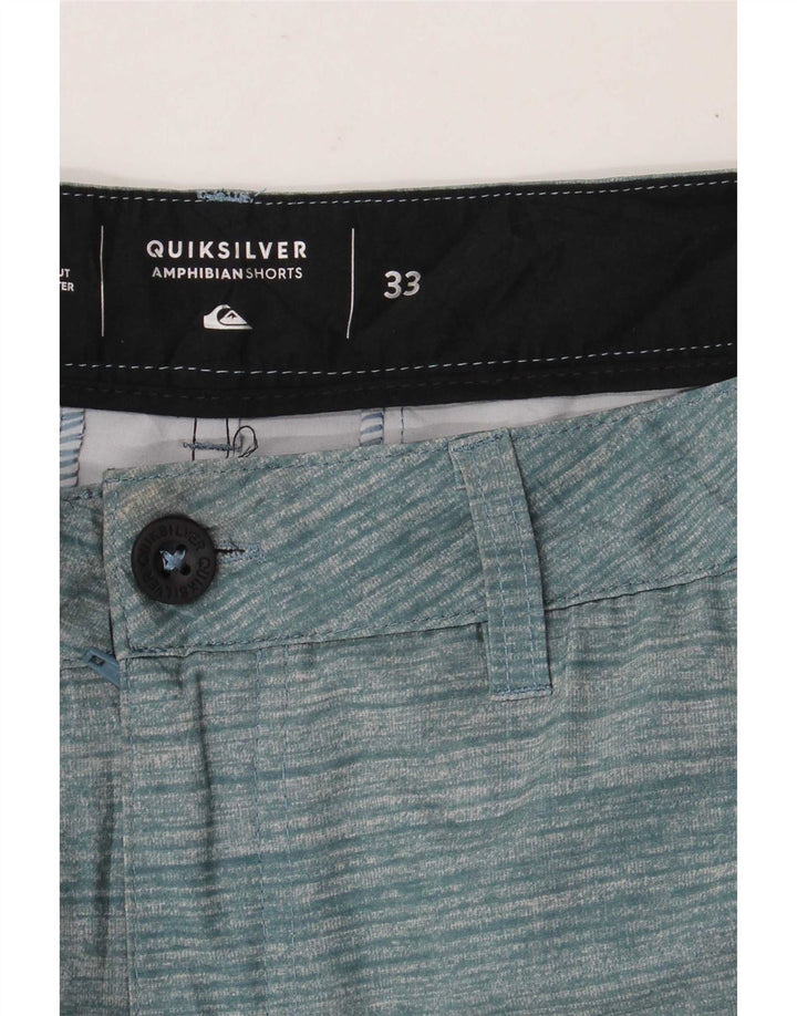 Quiksilver Short Chino Homme W33 Rayé Vert Moyen