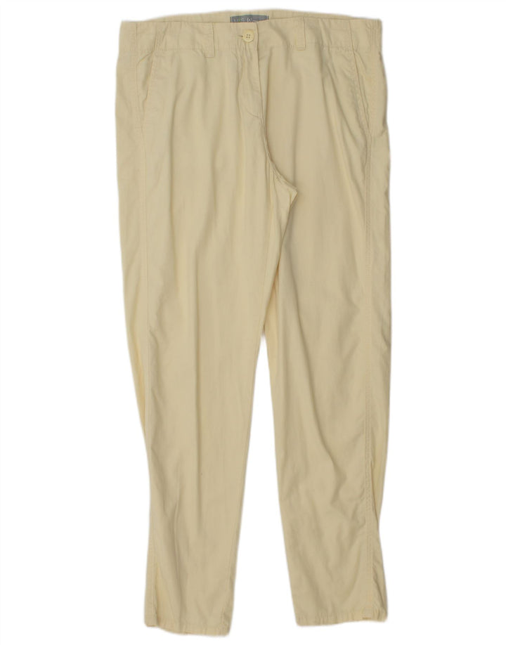 Marks & Spencer Pantalon chino slim pour femme UK 12 Medium W32 L29 Jaune