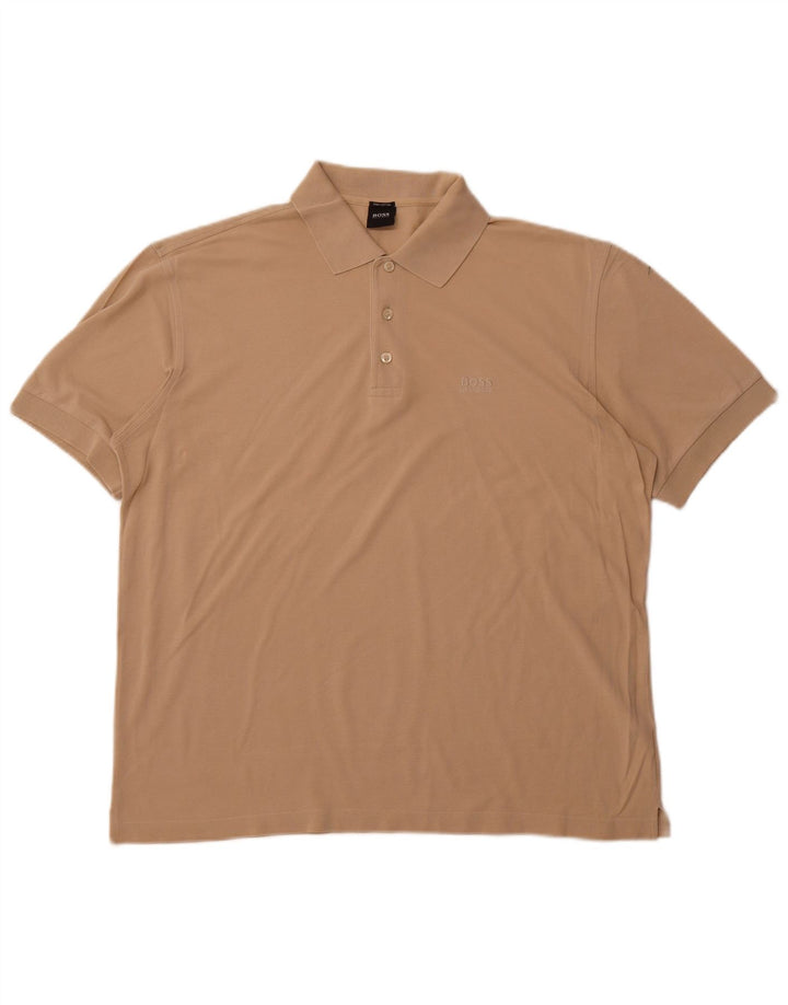 HUGO BOSS Polo Homme Large Beige Coton