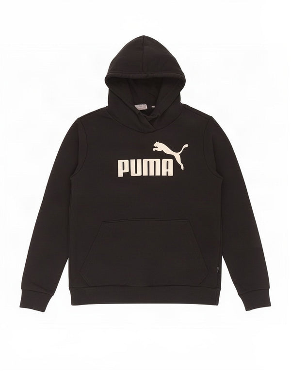 Puma Pull à capuche graphique pour femme UK 12 Medium Noir Polyester