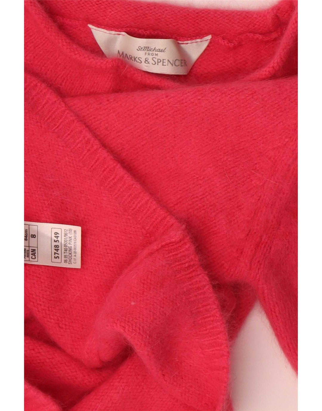 Marks & Spencer Pull court à col roulé pour femme UK 10 Petit Rose