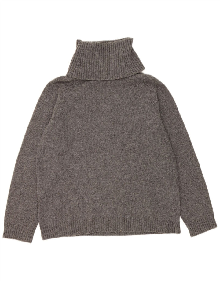 Benetton Pull col roulé pour femme UK 14 Gris moyen