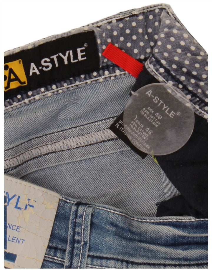 Jean Slim A-Style Femme IT 46 Large W33 L36 Bleu Coton