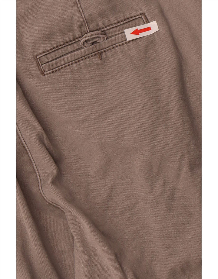 Benetton Pantalon Chino Droit Femme W30 L27 Gris