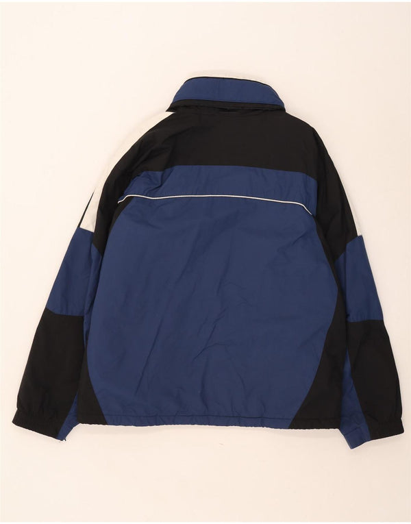 Columbia Veste coupe-vent à capuche pour homme UK 42 XL Bleu marine Colourblock