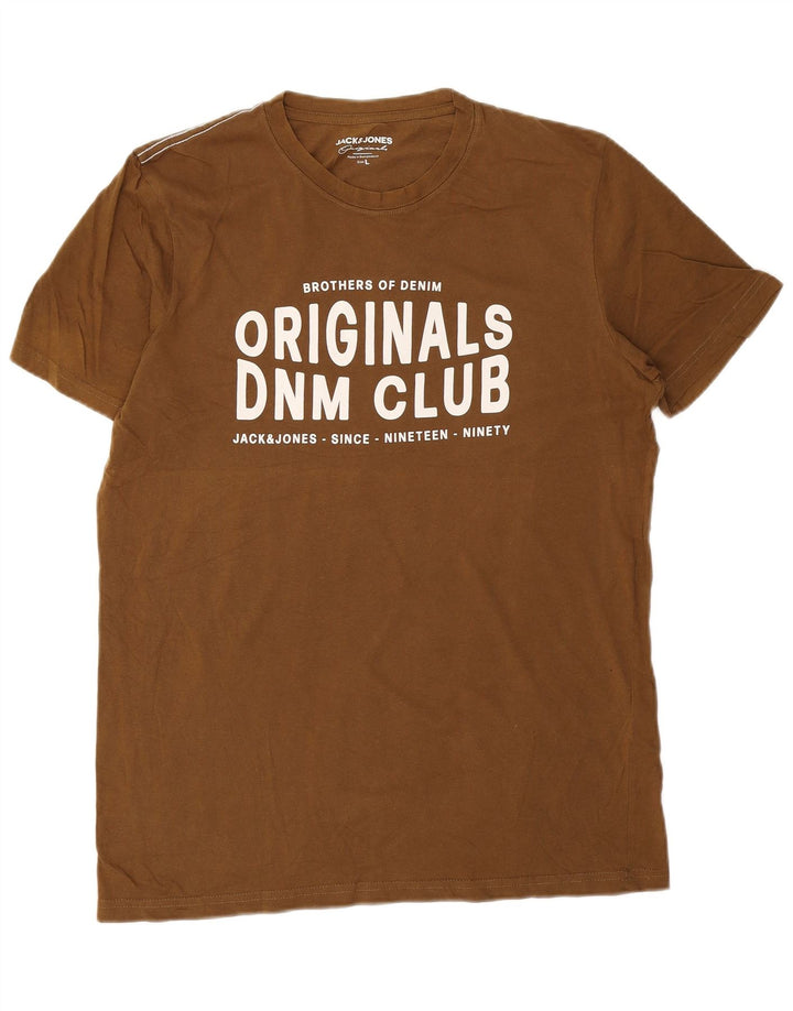 Jack & Jones T-Shirt Graphique Homme Grand Marron Coton