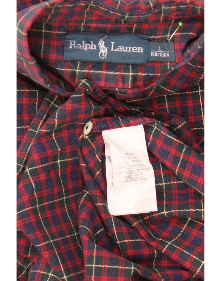 Polo Ralph Lauren Chemise Homme Grand Carreau Rouge Coton