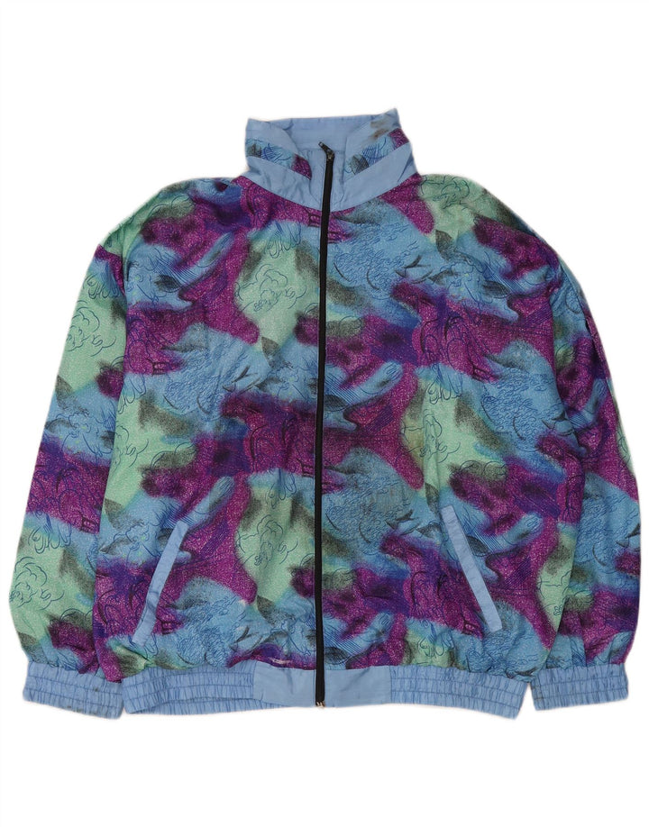 vintage Mens Survêtement Top Veste XL Multicolore Tie Dye