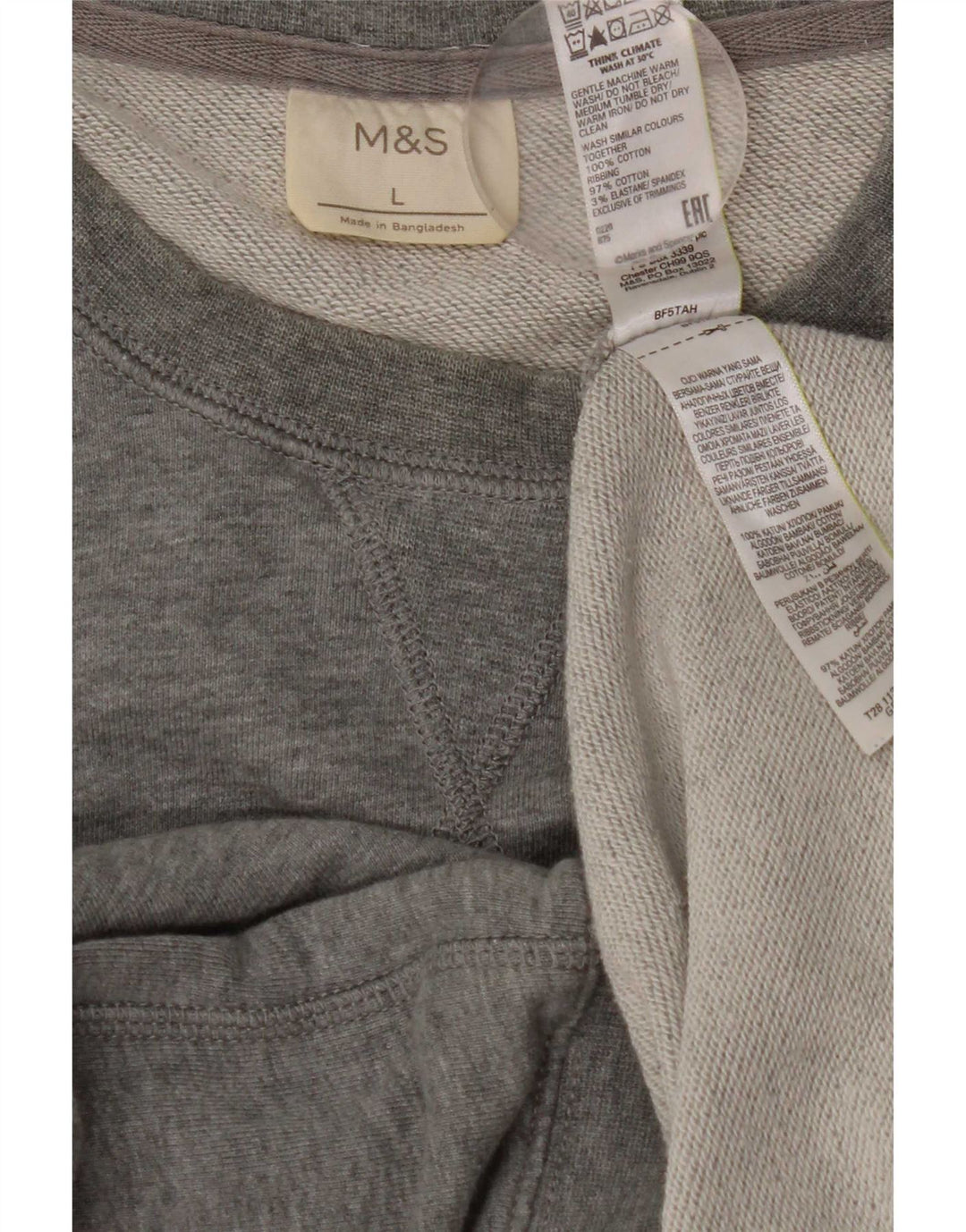 Marks & Spencer Sweat-shirt pour homme en coton gris Taille L