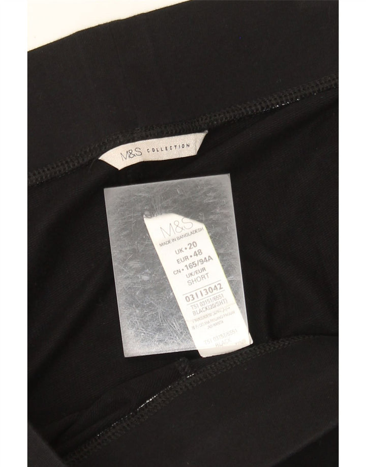 MARKS & SPENCER Pantalon de survêtement pour femme UK 20 2XL Noir Coton